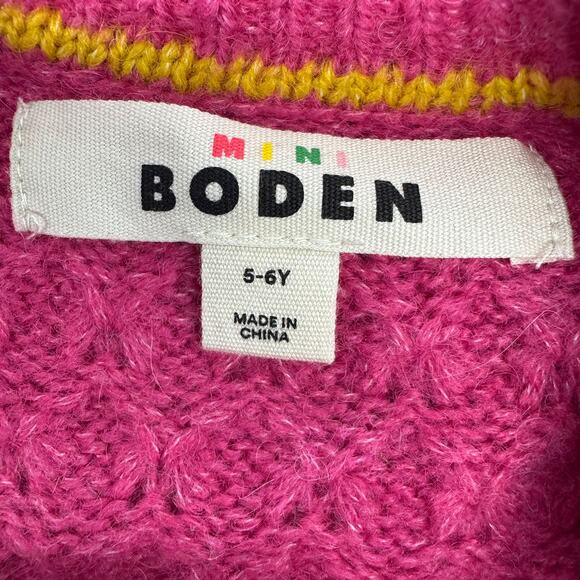 Mini Boden Bobble Stitch Cardigan Pink Size 5–6Y New Without Tags - Picture 4 of 4